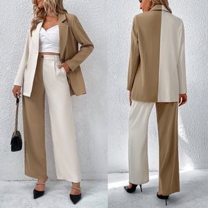 Pantaloni da donna coordinati primaverili, eleganti, per la madre della sposa, abiti estivi, per feste serali, matrimoni formali, 2 pezzi