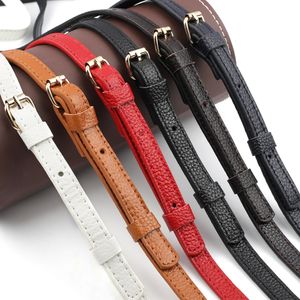 Bag Luggage Making Materials High Quality Genuine Leather s Strap Adjustable Replacement Crossbody Straps Gold Hardware for Women DIY Accessories 230201