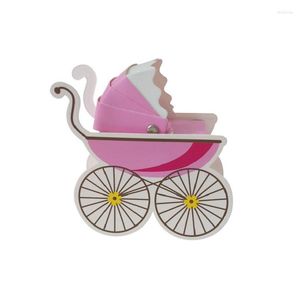 Presentförpackning 30/60 st personaliserad babyvagn rosa blå godislåda Första födelsedagens duschfest för gäst