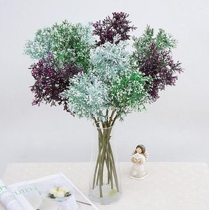 Decorative Flowers 6pcs Artificial Plastic Flower For Wedding Party Home Office Venue Decoration Bouquet Making DIY