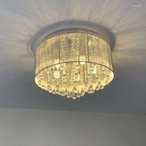 천장 조명 프랑스 낭만적 인 분위기 LED 크리스탈 램프 거실 복도 침실 E14 전구