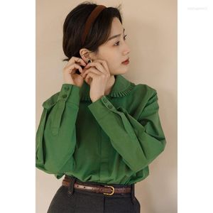 Blusas femininas qweek vintage harajuku verde kawaii camisetas de grandes dimensões estilo coreano japonês doce menina macia tops chic fêmea chique