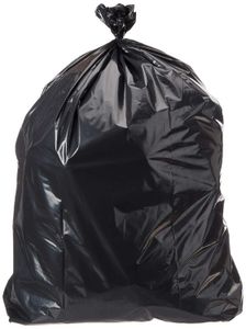 Rubbermaid Slimjim için ticari 23g çöp torbalarında 100 parça - 1.1 mil siyah 150 sayı