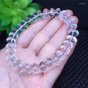 Strang 1pc Weiße Natürliche Klare Kristall Armbänder Abacus Perlen Glück Für Frauen Männer Frische Einfache Energie Schmuck