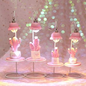 Decorative Figurines Objects & Small Fresh Nordic Style Lovely Korean Nightlight Girl's Heart Room Decoration Bedside Lamp Ins Wind Send Gir