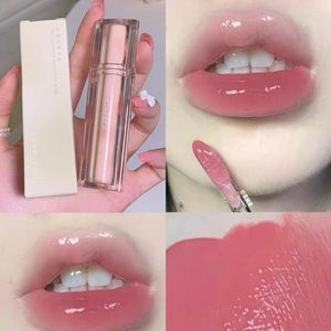 Lipgloss, Eistee, Spiegelglasur, Wasser, helles Glas, Gelee, dreieckig, transparente Tube, aufhellend, 8 Farben