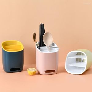 Storage Bottles Spoon Fork Chopstick Holder Box Tableware Shelf Cutlery Drain Rack Case 449E