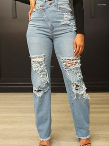 Dżinsowe dżinsy Kalevest Y2K Hole spodnie niebieskie letnie vintage kobiety Slim Elastic Low Rise Denim Pants 2023 Przyjeżdża stroje rave