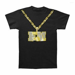 Camisetas masculinas Faith No More Gold Chain Slim Fit T-shirt preto rockabilia masculino projetando camiseta superior