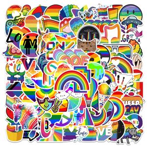 100 PCs Adesivos de arco -￭ris do orgulho gay para LGBTQ AZ078HT204