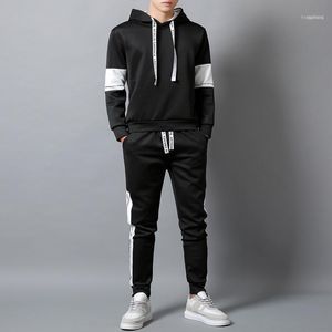 Herrspår 2023Autumn Leisure Sports Suit Two-Piece Men Hoodies Sweatshirts Coat Fashion Hip Hop Streetwear11