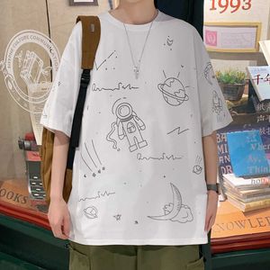 Men's T-Shirts Cotton Fashion Tshirt Space Mens Summer T-shirts 5XL Oversized Tee Shirts Funny Casual T Shirt For Man Y2302