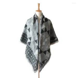 Scarves Women Winter Poncho Capes Wraps Shawl Diamond Cloak Tassel Blanket Scarf Luxury For
