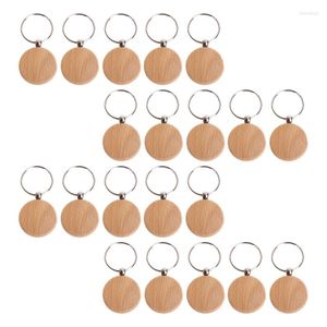 Keychains 20 PCs em branco Chaves de madeira personalizadas key de madeira DIY pode gravar presentes