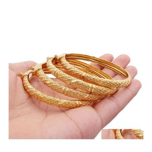 Braccialetto 1 Pz / lotto 24 K Polsino Corona Bracciale Color Oro Moda Può Aprire Donna Uomo Rame Grande Anello Bracciali Gioielli Regalo 20211223 T2 Dro Dh3Vy