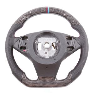 Car-styling Carbon Fiber Steering Wheel LED Racing wheels for BMW E60