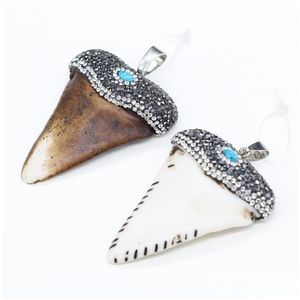 Anh￤nger Halsketten einzigartige Diamanten t￼rkis Triangle Form Ochse f￼r Schmuck und DIY -Armb￤nder Halskette Accessoires 38 x 55 mm Dr. DHT9f