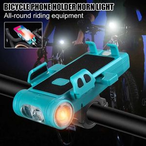 S Ny 5 i 1 cykelvattentät cykel Power Bank Front Lamp Mtb Rode Cykling USB RECHARGEABLE Ficklight Safety Tail Light 0202