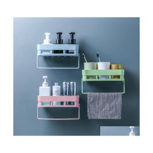 Organiza￧￣o de armazenamento do banheiro e cozinha de parede de parede refrigerador pl￡stico de corte embrulhado em lata de papel titular prateleira datl drow dell dh9pg