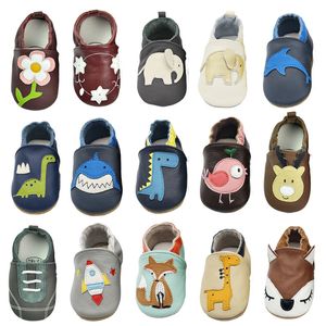 First Walkers Infant Shoes Soft Genuine Leather Boys Girls SkidProof Shoe Autumn Baby Girl Sneakers Toddler Boy born slippers Walker 230202