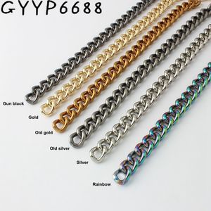 Materiais de bagagem de bolsa 1-10 metros 11mm 13mm 17mm 22mm 22mm Cadeia de alumínio Rainbow Chain leve para bolsa de manute