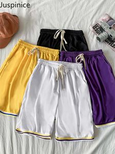 Mäns shorts juspinice basketträning kvinnor gym svart vit höftpop vibe andas snabbt torkande sportkläder y2302