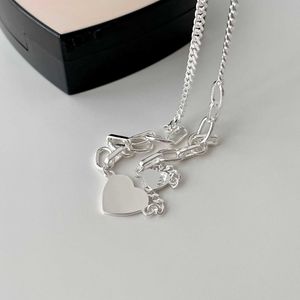 قلادة قلادة Shanice S925 Sterling Silver Love Love الشخصية اللامعة تصميم متخصصة تصميم هندسي القلادة