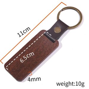 Keychains Lanyards Wooden Personalize Keychains blanks for engraving Handmade leather keychain Round Rectangle Wood Luggage Decoration Key Ring DIY Thanksgivin