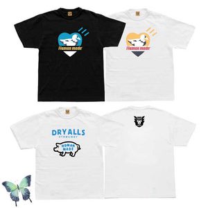 Men's T-Shirts Human Made Short Sleeved T Shirt Duck Love Pattern Men Women Human Made T-shirt G230202