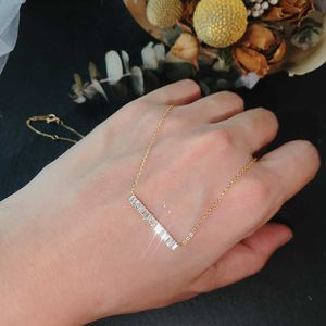 Pendanthalsband Silvology Sterling 925 Silver Square Strip 5a Full Zircon Necklace For Women Shine Light Luxury Pendant Necklace Office Jewelry G230202