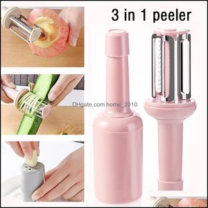 Clephan Fruit Vegetable Tools 3 in 1 Mtifunctional Grater Fruits and Vegetables Cutter for Potato Peeler Carrot Cucumber Slicer Kitchen Dr Dhn4r