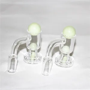 Shishs Großhandel Fabrik vollständig schweißte Terp Slurper Set Quarz Banger -Nagelrauch mit Marmorkohlenhydrat -Kappen -Vakuumperlen Pille Domeless Oil Glass Bong Rigs