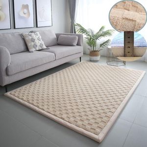 Carpets 2.2cm Thick Japanese Style Tatami Carpet Checkerboard Living Room Fluffy Soft Rugs Bedroom Mats Tapetes Kids Play Rug