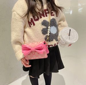 Mini Mini Bowknot Handbag moda infantil sacos de corrente