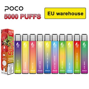 ЕС США склад Eleteronic Cigarette Оригинальная сетчатая катушка 5000 Puffs Poco Огромный одноразовый картридж -картридж.