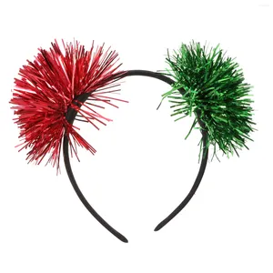 Bandanas pom kafa bandı saç Noel tinsel headparty bopper çember kafa bantları pompomglitter kızlar grup disko boppers headdress headwear