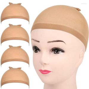 Syntetyczne peruki beżowe beżowe czapkę peruków wysokie elastyczne czapki siatki siatki Zamknięte końcówkę włosów tkanie kobiet do tworzenia cosplay Kend22