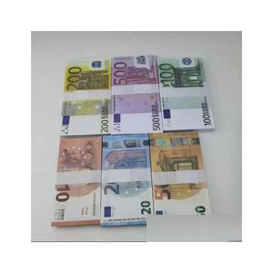 Andra festliga festförsörjningar 2022 Pench Money Toys Dollar Euro 10 20 50 100 200 500 Commemorative Fake Notes Toy for Kids Christma Dhig2