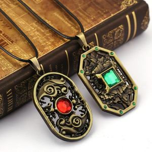 Pendant Necklaces Dota 2 Necklace Game Earth Spirit Jewelry Crystal Choker Vintage Accessories Alloy For GiftPendant