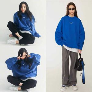 Hoodies للنساء من النوع الثقيل الجديد أعلى غرزة كبيرة غير منتظمة للرقبة هوديي قميص قميص ADE الطباعة Y2302