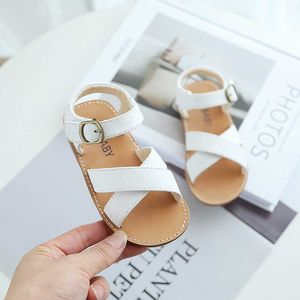 Sandálias de moda amarrada para meninas LEia Cool Slids Sapatos infantis meninos clássicos calçados de calçados infantis brancos clássicos