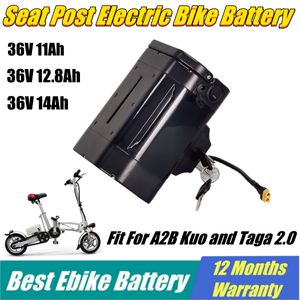 Magnum 36V 11Ah Li-ion Battery Pack E-Bike Battery 36V 12Ah 14Ah Seat Post Battery Electric Bike Batteries for 100W 300W 500W Mountain Bike A2B Kuo and Taga 2.0