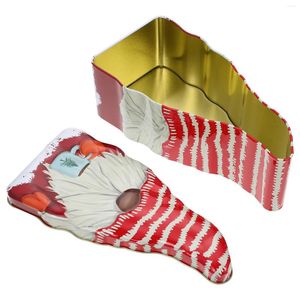 Gift Wrap Christmas Box Candy Tins Cookie Tin Metal Lids Boxes Jar Santa Container Containrar Favor Lagring Dekorativ Treat Claus