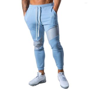 Men's Pants Cotton Casual Men Joggers Sweatpants Fashion Patchwork Trousers Male Gym Fitness Clothes Autumn Running Slim Trackpants