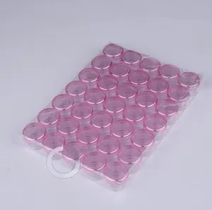 Avancerad liten plastburkprovbehållare 5 gram tom kosmetisk förpackning kruka för nagelkonst split laddningsbehållare 100 st/parti 5g