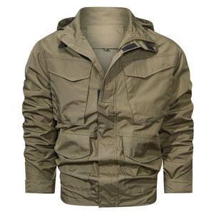 Jackets masculinos Spring Autumn Tactics Mens Propertéricos Outwears com capuz Pilot Bomber Coat Men Casual Outdoor Punchando 230202