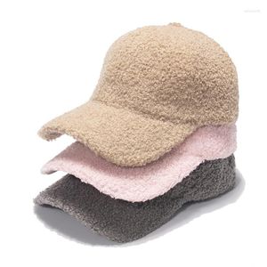 Berretti a sfera 2023 moda berretto da baseball in lana addensare caldo colore puro Casquette cappello uomo donna cappelli inverno all'ingrosso per