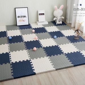 Spela Mats Baby Puzzle Kids Interlocking Apport Tiles Rugs Golvleksaker Mattan Mjuk klättring Pad Eva Foam 230202