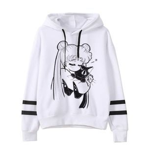 Damen Hoodies Sweatshirts Sailor Harajuku Hoodie 2021 Koreanischer Stil Ulzzang Kawaii 90er Jahre Cartoon Kleidung Pullover Übergroße Kapuzen Streetwear Sweatshirt Y2302