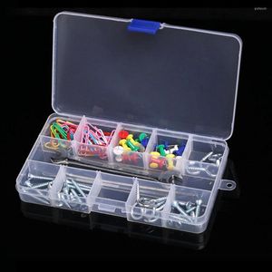 Jewelry Pouches 15 Movable Grid 17cm Clear Storage Case Beads Earrings Container Necklace Bracelet Package Women Organize Box